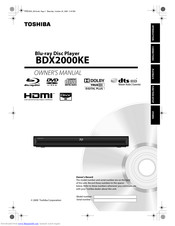 Toshiba BDX2000KE Owner's Manual