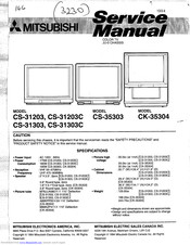 Mitsubishi CS-31303C Service Manual