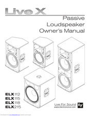 Electro-Voice Live X ELX112 Owner's Manual