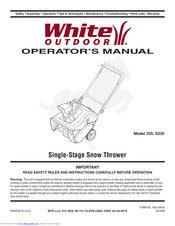 White Outdoor 235 Operator's Manual