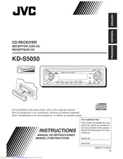 JVC KD-S5050 - In-Dash CD Player Instructions Manual