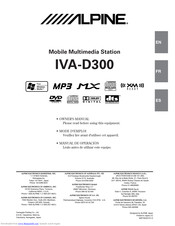 Alpine IVA-D300 Owner's Manual