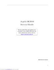 Acer Aspire M3800 Service Manual