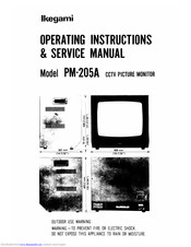 Ikegami PM-205A Operating Instructions & Service Manual