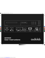 Audiolab 8200CD User Instructions