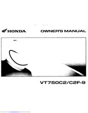 Honda VT750C2 Shadow Spirit Owner's Manual