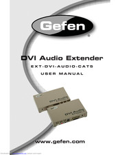 Gefen EXT-DVI Audio-Cat5 User Manual