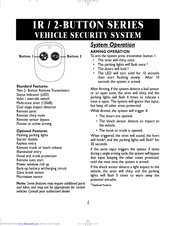 Black Widow 1R / 2-BUTTON SERIES User Manual