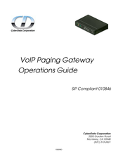 CyberData SiP Compliant 010846 Operation Manual