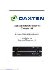Daxten Voyager 100 User And Installation Manual