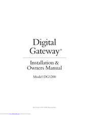 RYTEC DG1200 Installation & Owner's Manual