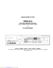 Tc Electronic TRIPLE C Quick Manual