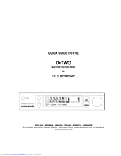 Tc Electronic D-TWO Quick Manual