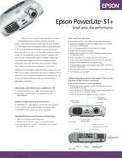Epson PowerLite S1+ Specifications