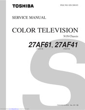 Toshiba 27AF41 Service Manual