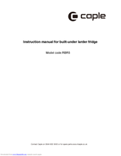 Caple RBR5 Instruction Manual