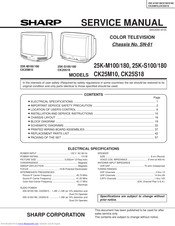 Sharp 25K-M100 Service Manual