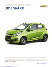 Chevrolet 2013 Spark Quick Reference Manual