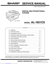 Sharp AL-1651CS Service Manual