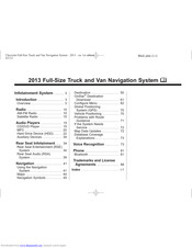 Chevrolet 2013 Full-Size Van Owner's Manual
