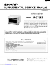 Sharp R-370EZ Service Manual