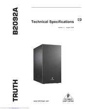 Behringer Truth B2092A Technical Specifications