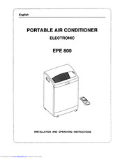 Electrolux EPE 800 Installation And Operating Instructions Manual