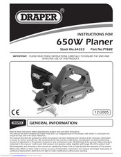 Draper 64323 Instructions Manual