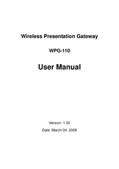 Planet WPG-110 User Manual