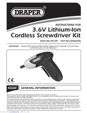 Draper CD36LID Instructions Manual