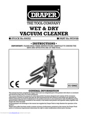 Draper WDV8B Instructions Manual