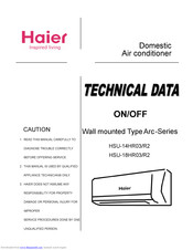 Haier HSU-18HR03/R2 Technical Data Manual