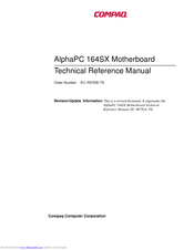 Compaq AlphaPC 164SX Technical Reference Manual