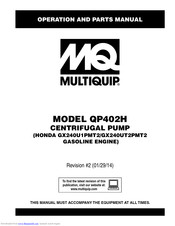 Multiquip QP-402H Operation And Parts Manual