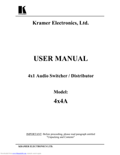 Kramer 4x4A User Manual
