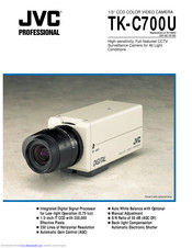Jvc TK-C700U - Color Cctv Camera Specifications