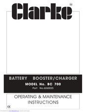 Clarke BC 700 Operating And Maintenance Instructions Manual