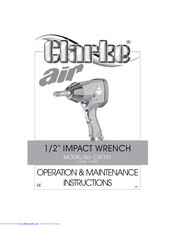 Clarke air CAT101 Operating And Maintenance Instructions Manual