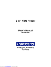 Transcend USB2.0 6-in-1 Card Reader TS0MFLRD6A User Manual