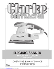 Clarke CONTRACTOR CON300 Operating And Maintenance Instructions Manual