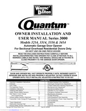 Wayne-Dalton Quantum 3414 Owner Installation And User Manual