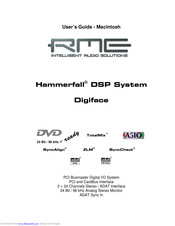 RME Audio Hammerfall DSP System DIGIFACE User Manual
