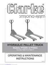 Clarke PT550C Operating And Maintenance Instructions Manual