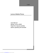 Lenovo S820 User Manual