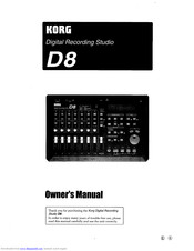 KORG D8 Owner's Manual