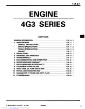 Mitsubishi 4G3 series Workshop Manual