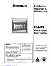 Montigo E34DW Installation Operation & Maintenance