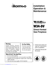 Montigo Wildfire W34-DW Installation Operation & Maintenance