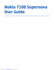 Nokia SUPERNOVA 7100 User Manual
