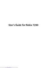 Nokia 7390 - Cell Phone - WCDMA User Manual